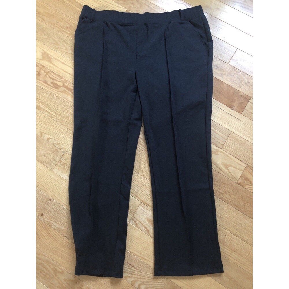 Serra Ponte Womens Wide Leg Pants Elastic Waist Black XL 16-18‎ NWT with Pockets